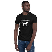 Men's White Dog Large Logo T-Shirt