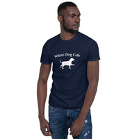 Men's White Dog Large Logo T-Shirt