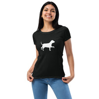 White Dog Cafe (GREETER UNIFORM) Women’s fitted t-shirt