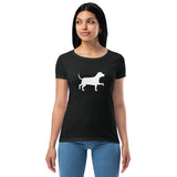 White Dog Cafe (GREETER UNIFORM) Women’s fitted t-shirt