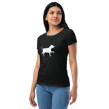 White Dog Cafe (GREETER UNIFORM) Women’s fitted t-shirt